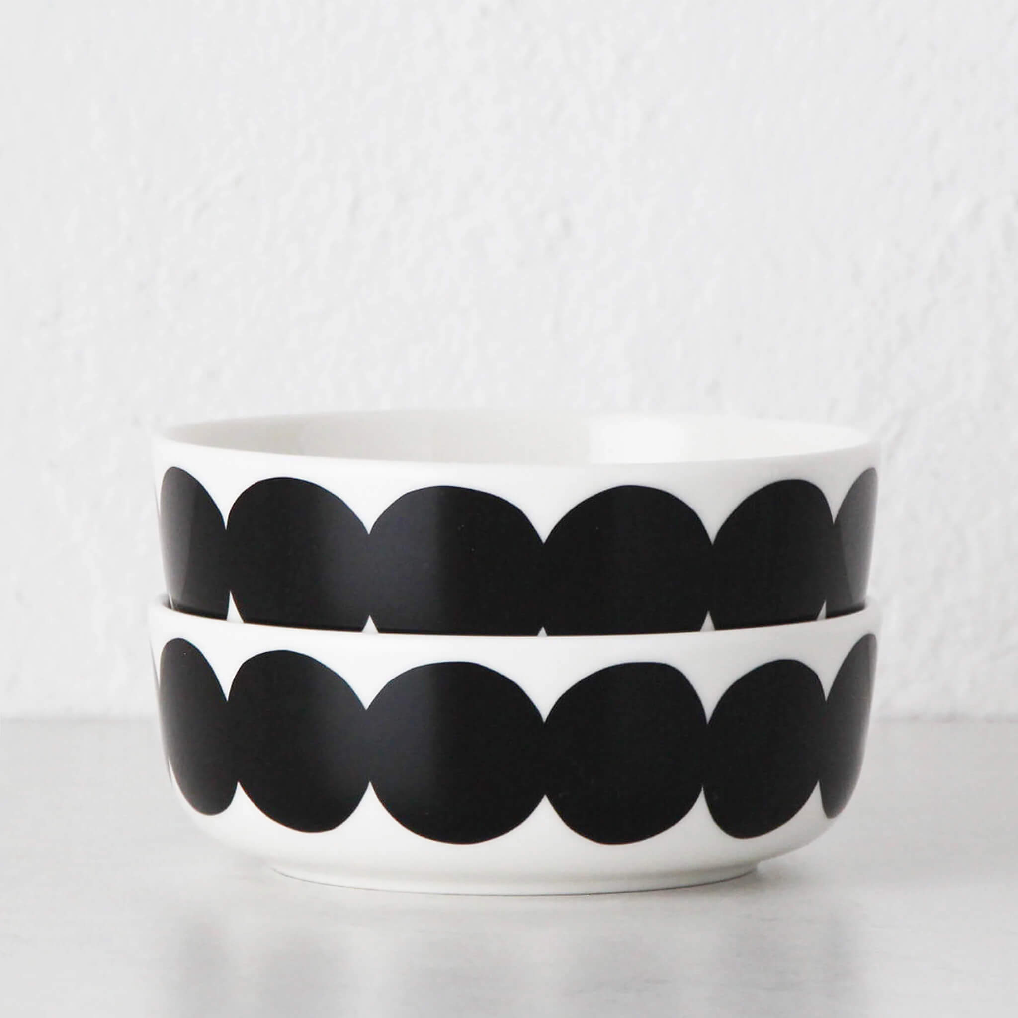 MARIMEKKO | OIVA RASYMATTO BOWL 4DL BUNDLE X2 | BLACK + WHITE – Living By  Design