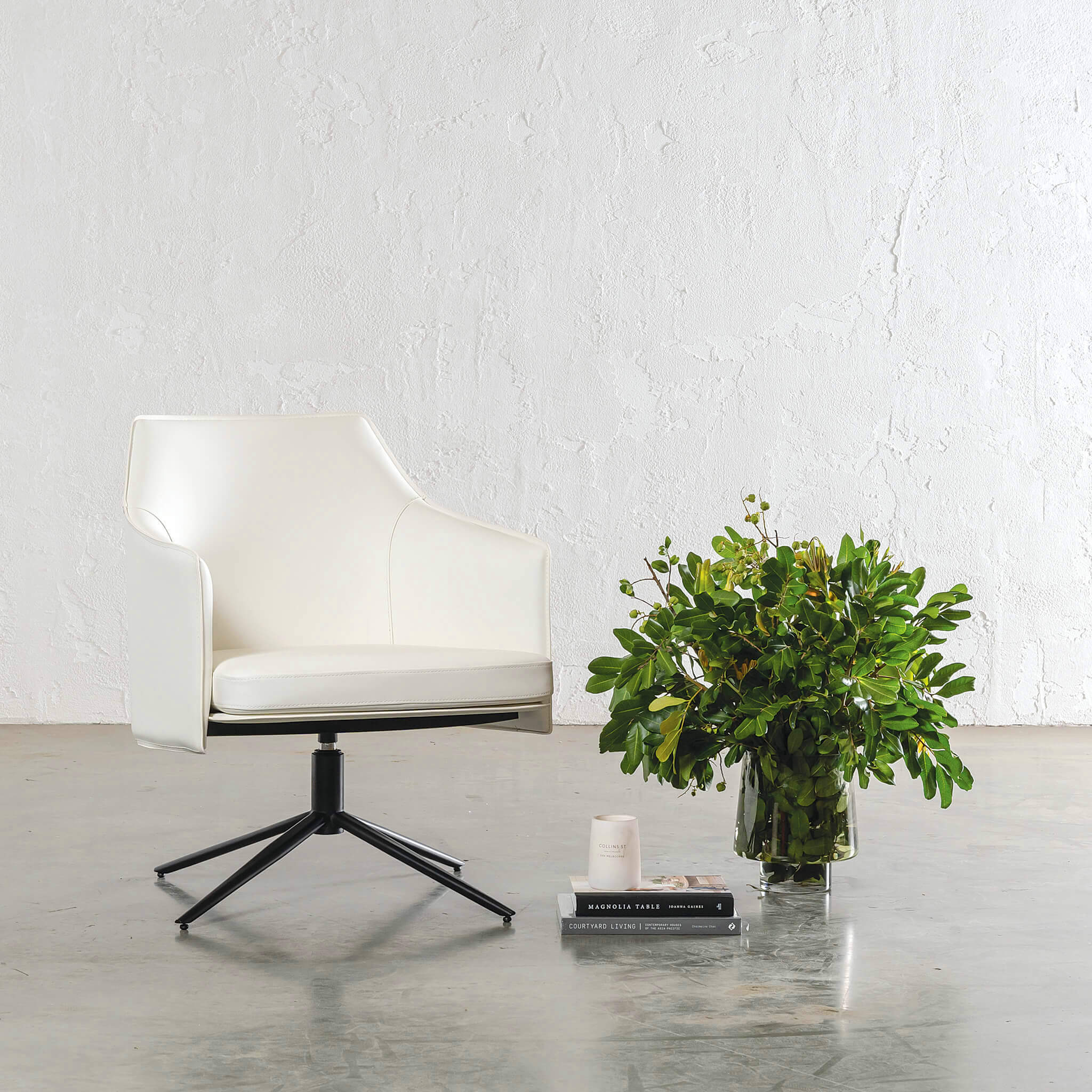 leather office chair mid century