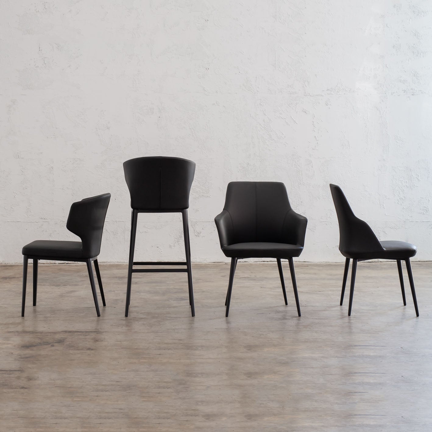 black dining chairs