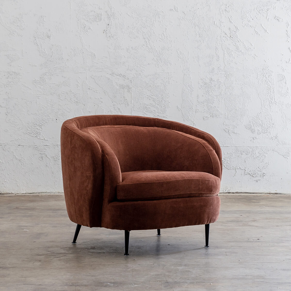 curved leather chair