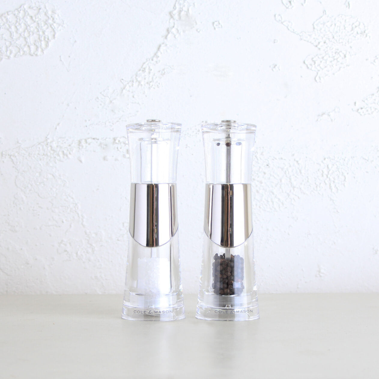 COLE & MASON Derwent Salt and Pepper Grinder Set - Stainless Steel