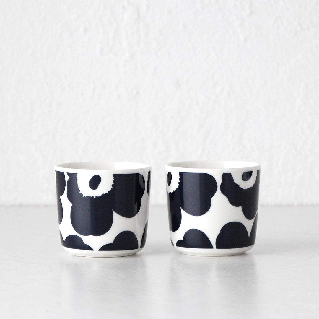 MARIMEKKO | UNIKKO COFFEE CUP 2DL | DARK BLUE + WHITE | BUNDLE X2 – Living  By Design