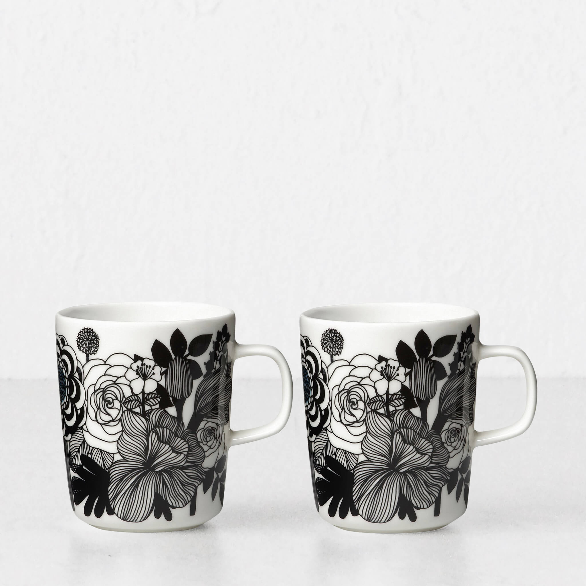 MARIMEKKO | SIIRTOLAPUUTARHA COFFEE MUG  | BLACK + WHITE + TURQUO –  Living By Design