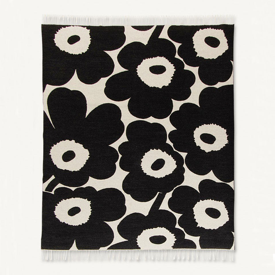 MARIMEKKO | UNIKKO BLANKET | BLACK + WHITE – Living By Design