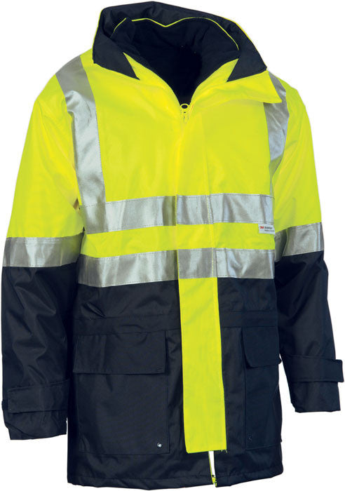 DNC Hi Vis Two Tone 4 in 1 Breathable Jacket with Vest and 3M ...
