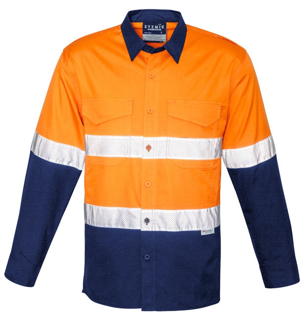 Syzmik Mens Rugged Cooling Taped Hi Vis Spliced Shirt (ZW129) - Ace Workwear (4406559965318)