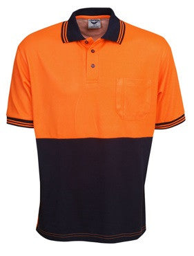 Hi Vis Cotton Back Polo Short Sleeve (P85) - Ace Workwear (7985560065)