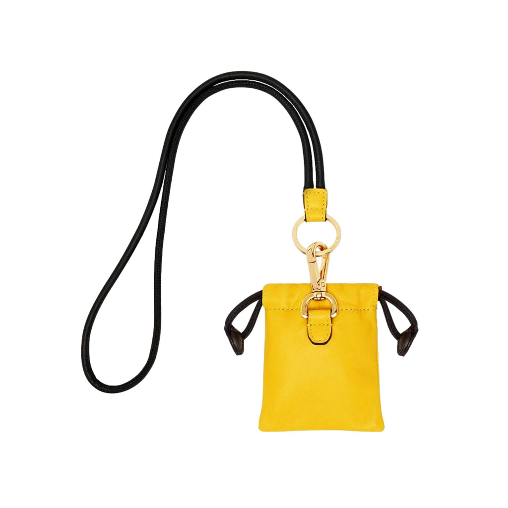 Fendi Roma Yellow Leather Lanyard Drawstring Pouch 7AR897 – Queen Bee ...