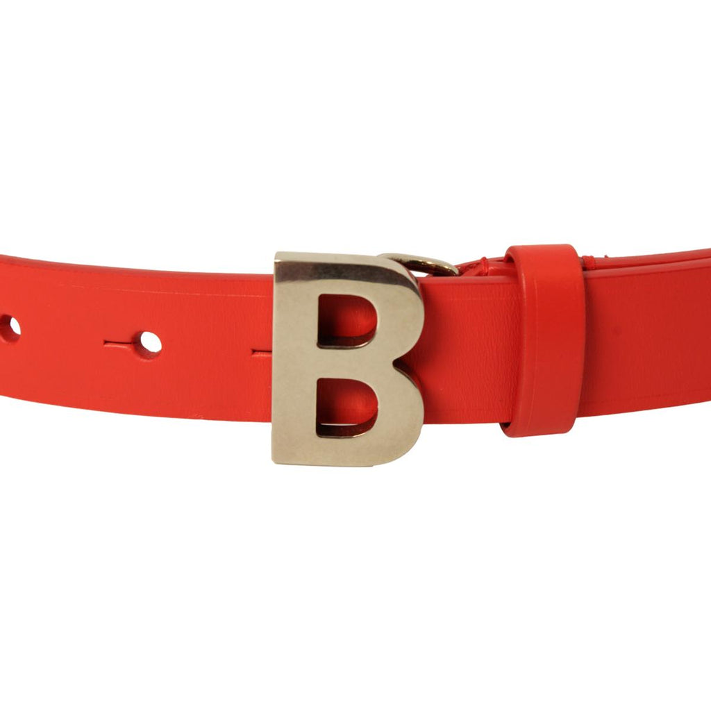 Balenciaga Bright Red Calfskin Leather B Logo Belt Size 70 593904 – Queen Bee Beverly Hills