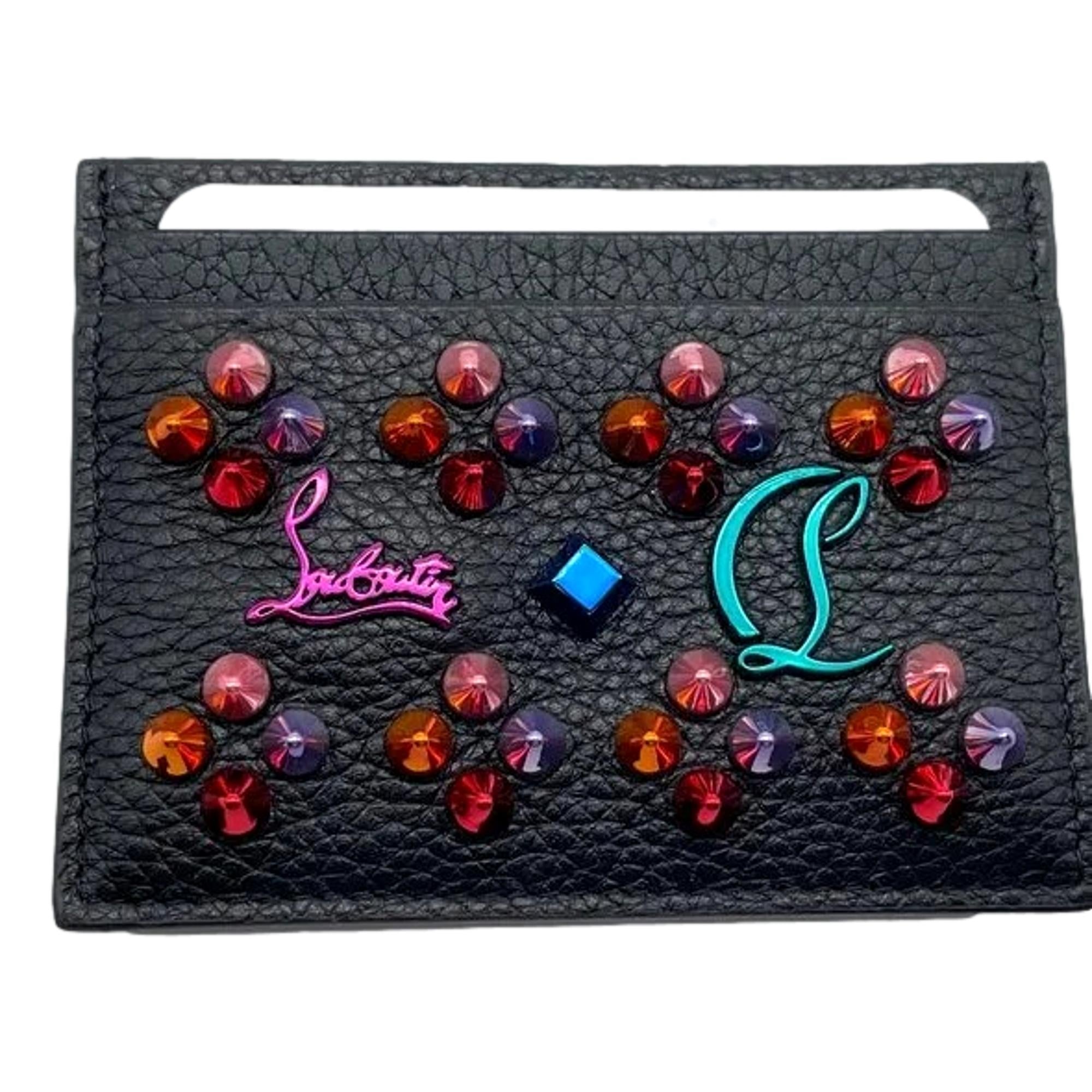 Christian Louboutin W KIOS Spike Loubinthesky Card Case Wallet