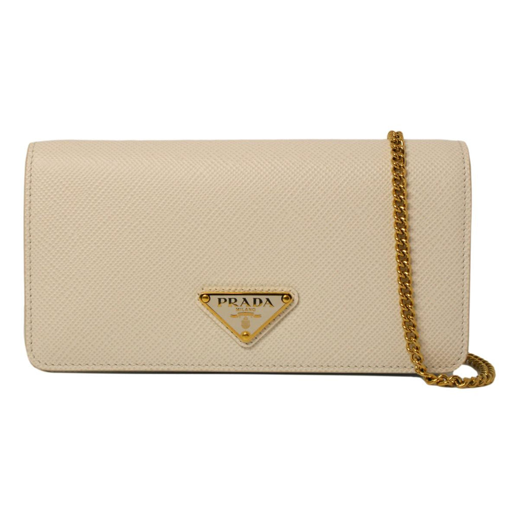 Prada Miniborse White Saffiano Leather Crossbody 1BP021 – Queen Bee of  Beverly Hills