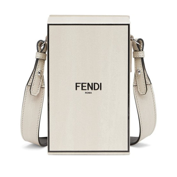 Fendi Roma Vertical Box Grey Leather Shoulder Bag 7VA519 – Queen Bee of ...