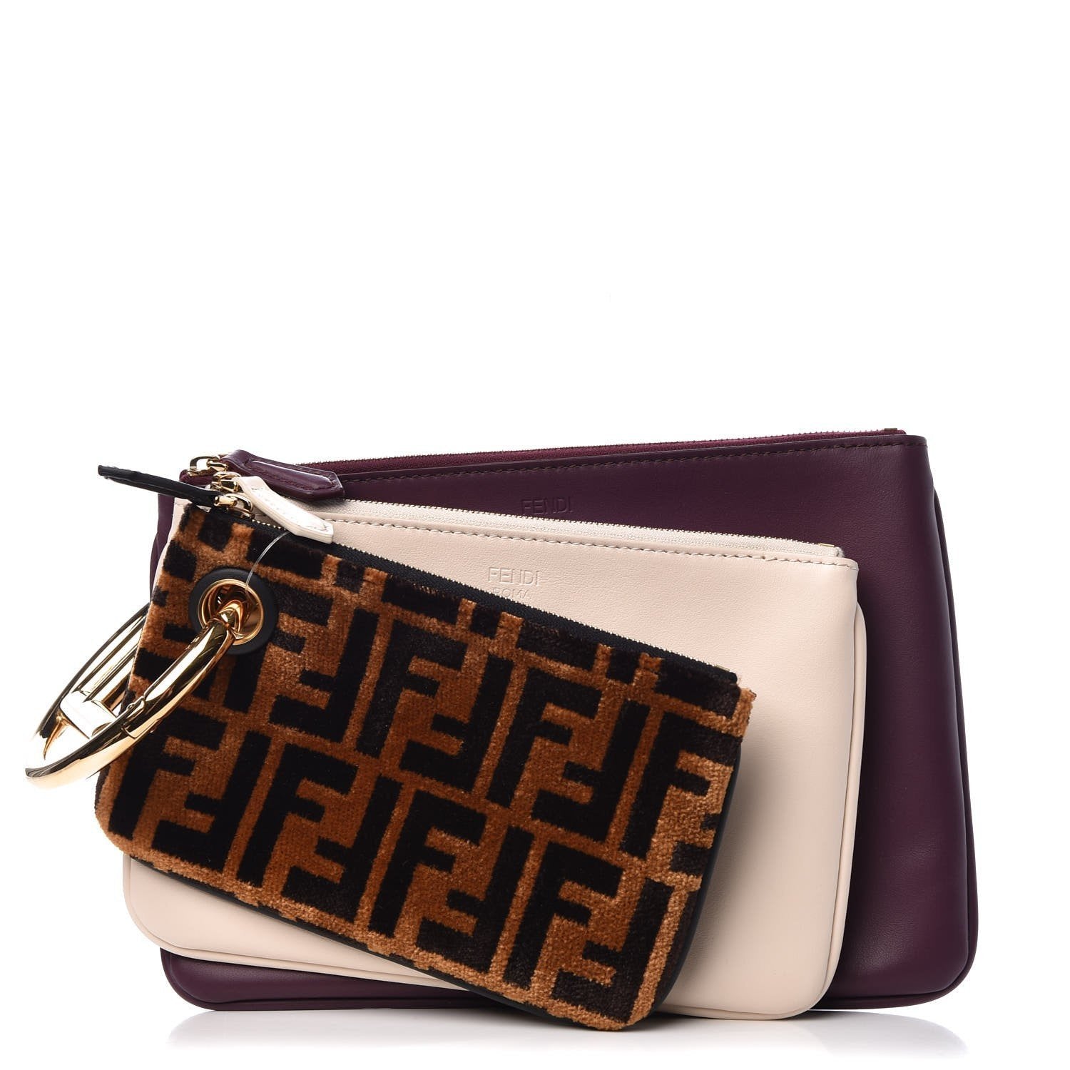 fendi triplette clutch