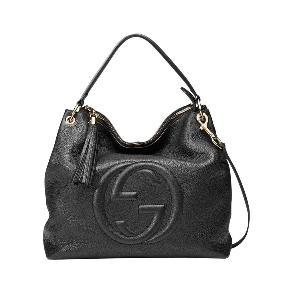 Gucci Black GG Disco Soho Leather Hobo Handbag 536194 – Queen Bee of ...