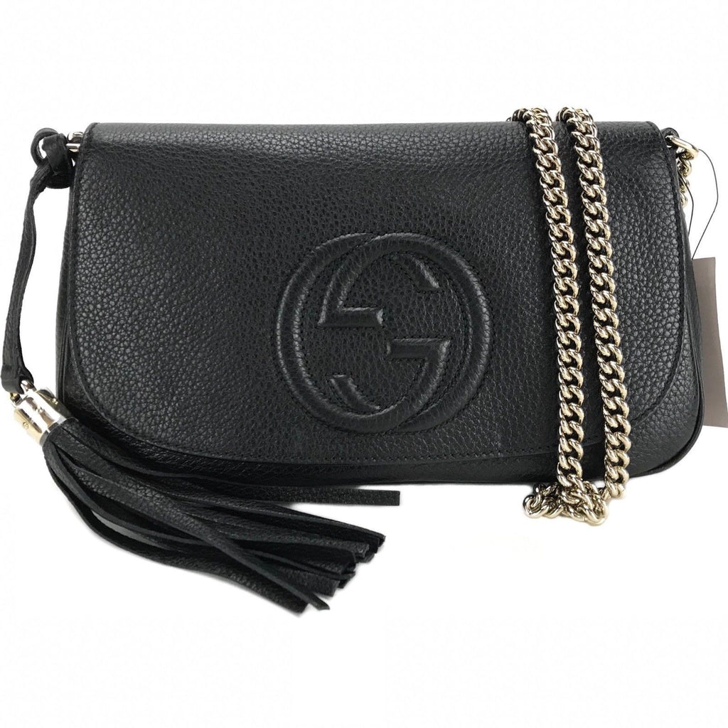Gucci Disco Soho GG Black Chain Cross Body Handbag 536224 – Queen Bee ...