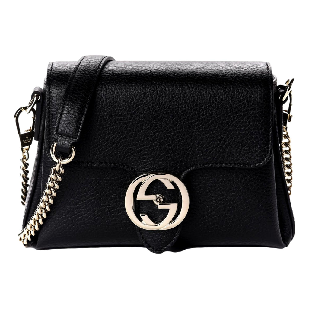 Gucci Dollar Calfskin Interlocking G Black Small Crossbody Bag 607720 –  Queen Bee of Beverly Hills