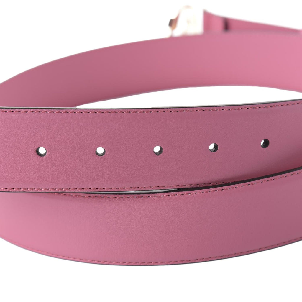 Gucci Glossy Pink Leather Interlocking GG Buckle 90/36 Belt 546386 ...