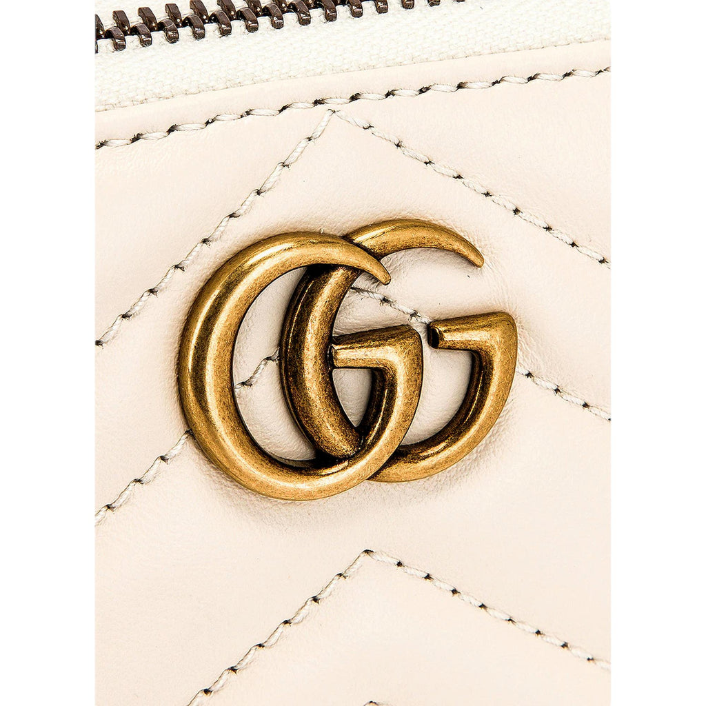 Gucci Marmont Mystic White Wristet Clutch 598598 – Queen Bee of Beverly ...