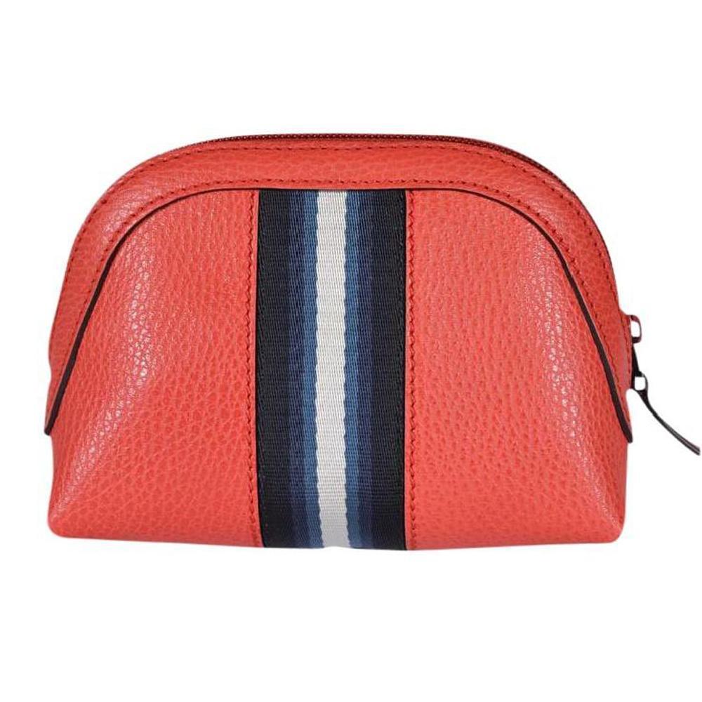 Gucci Black GG Logo Web Cosmetic Case with a coral red strip on the side 339557 | eBay