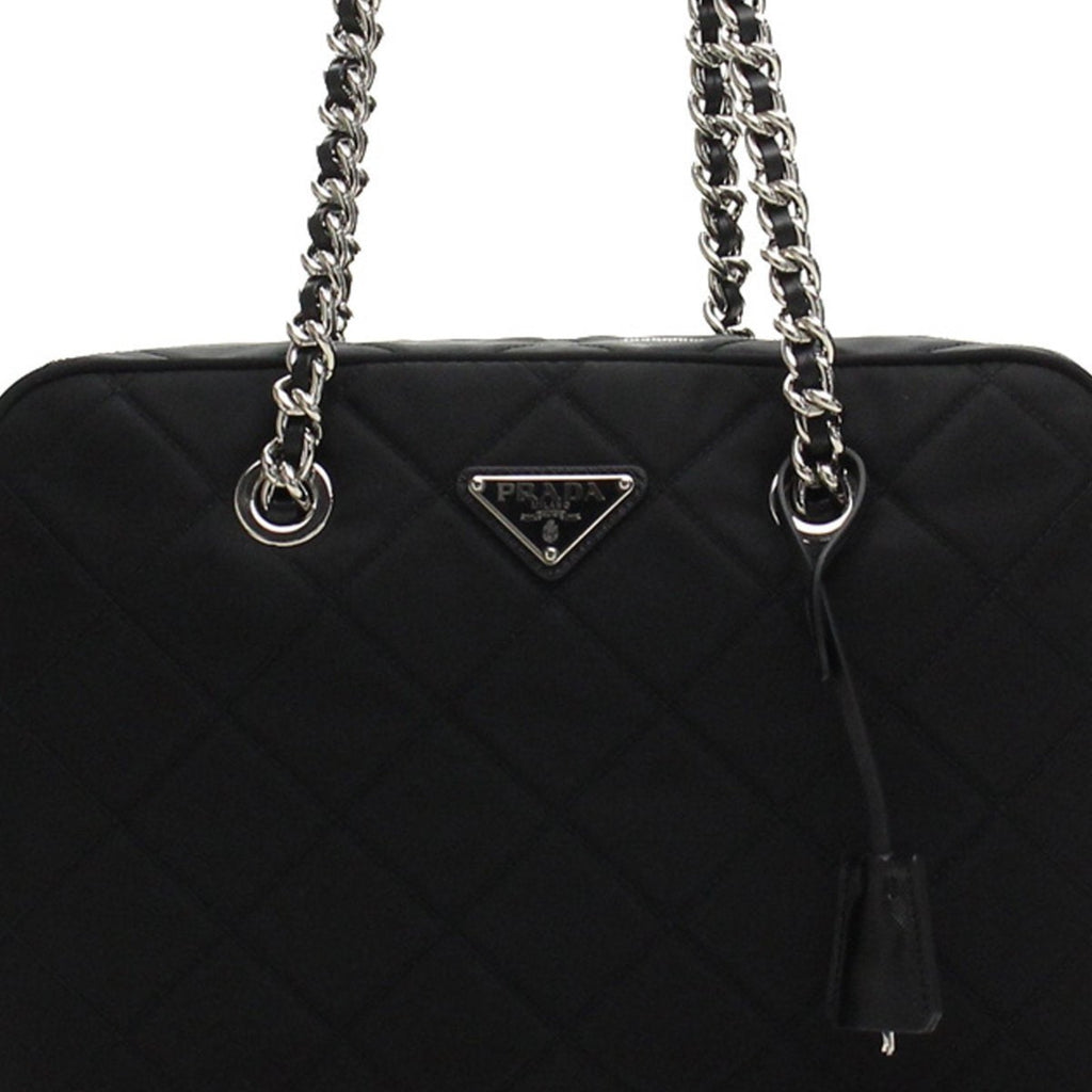 Prada Black Tessuto Nylon Quilted Shoulder Handbag 1BB903 – Queen Bee of  Beverly Hills