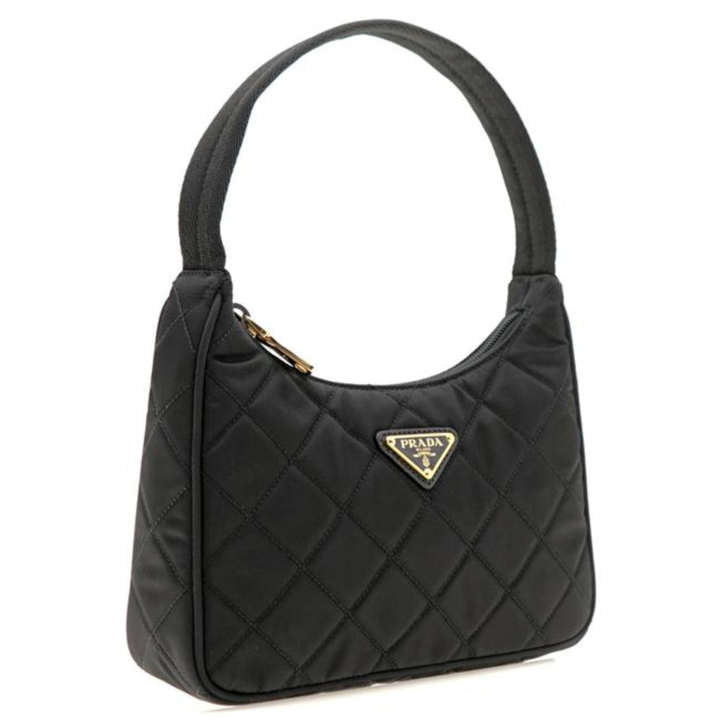 Prada Re-Editon Hobo Mini Quilted Black Nylon Shoulder Bag – Queen Bee of  Beverly Hills