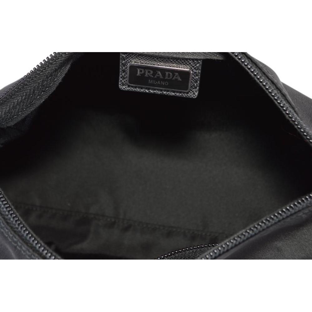 Prada Necessaire Black Tessuto Nylon Small Toiletry Case 1NA011 – Queen Bee  of Beverly Hills