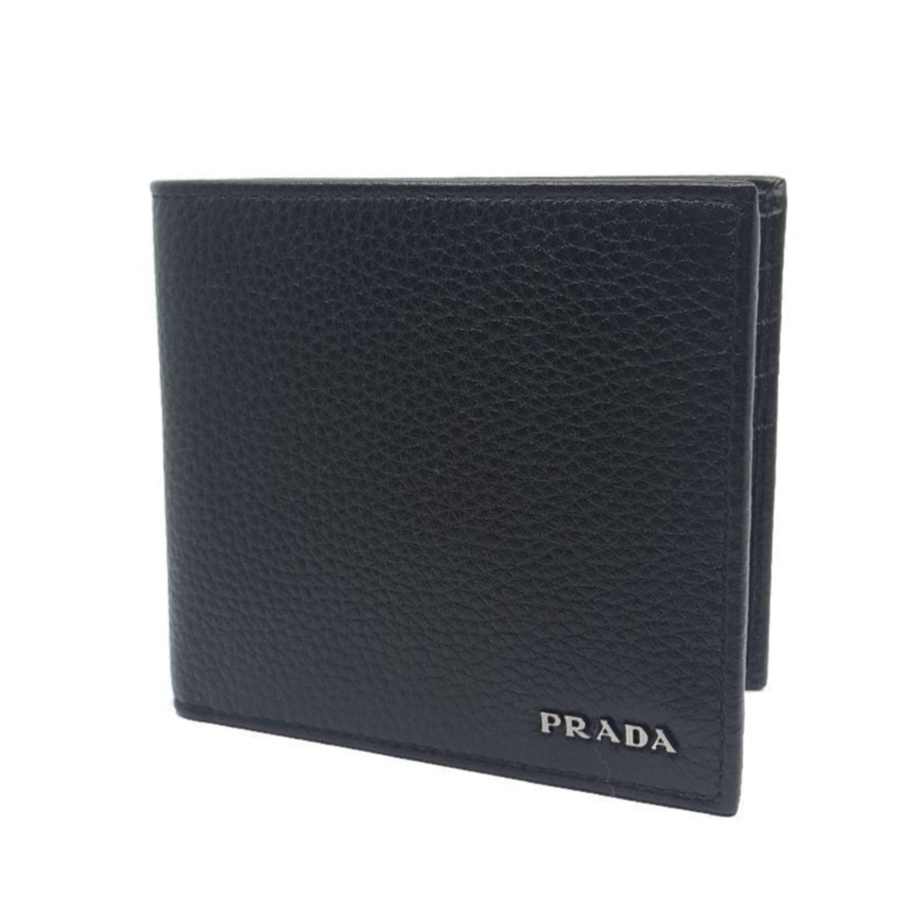 Prada Portaf. Orizzontale Nero Black Vitello Grain Leather Wallet 2MO5 ...