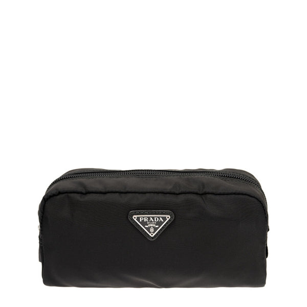 Prada Tessuto Nylon Black Cosmetic Case Necessaire Bag 1NA350 – Queen ...