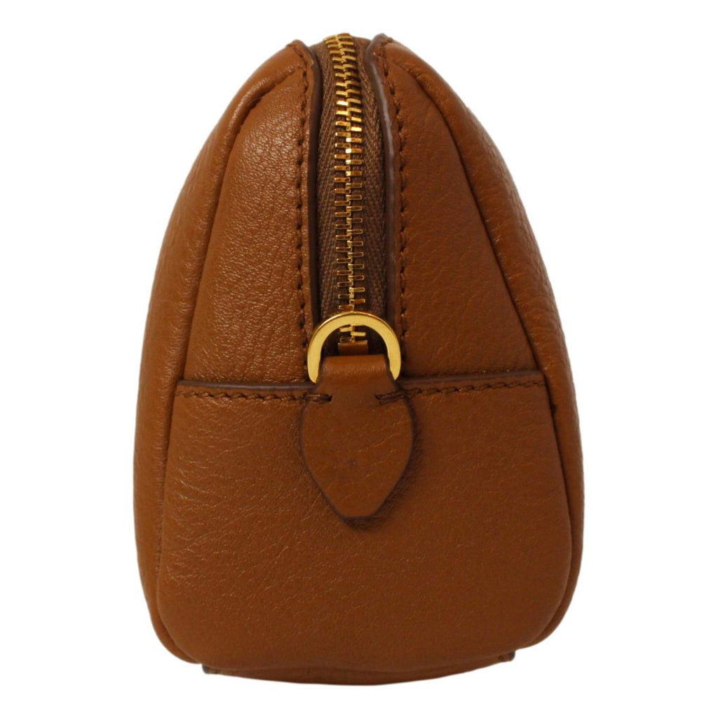 Prada Vitello Daino Cannella Brown Leather Cosmetic Pouch 1ND004 – Queen  Bee of Beverly Hills