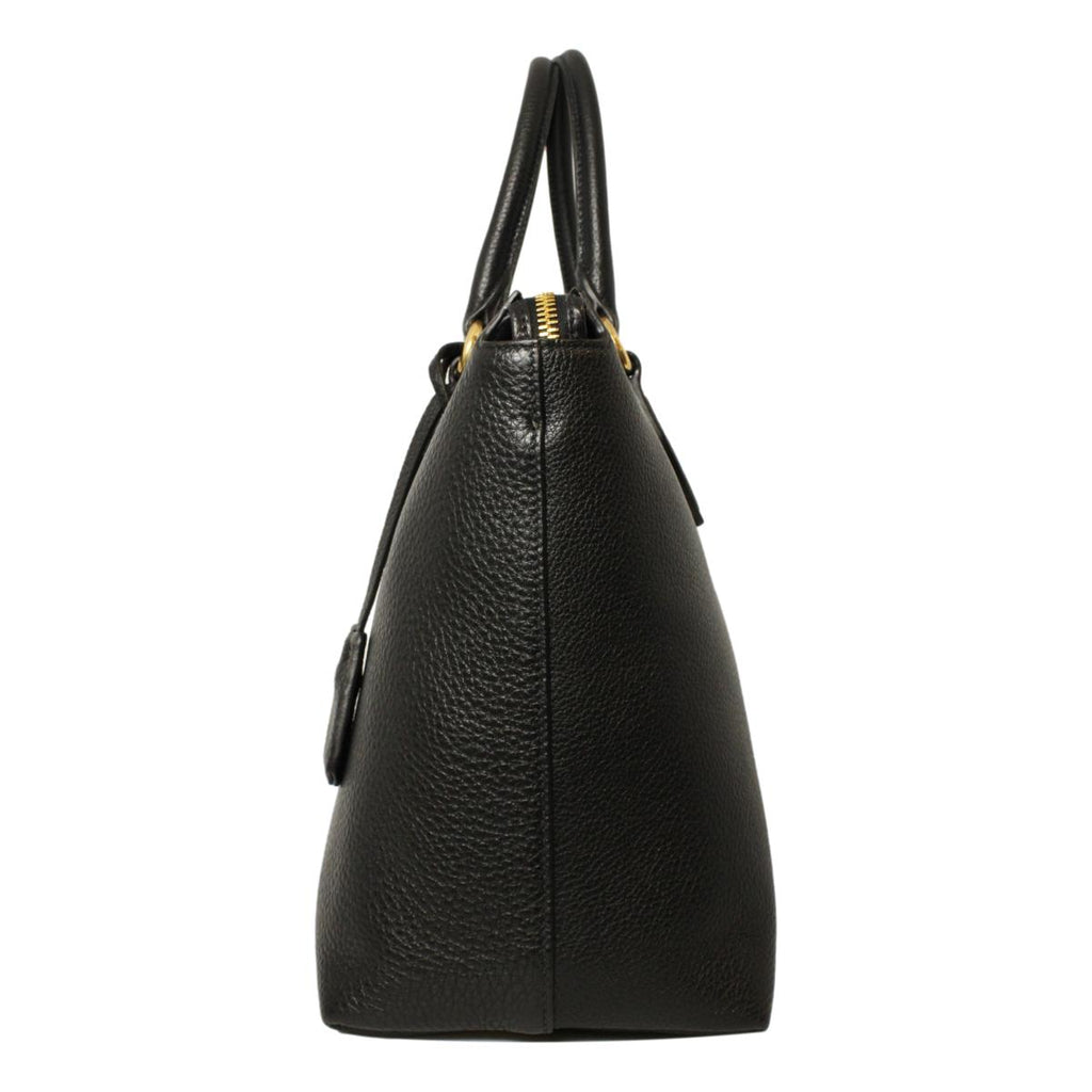 Prada Vitello Phenix Black Leather Satchel Shoulder Bag 1BA063 – Queen ...