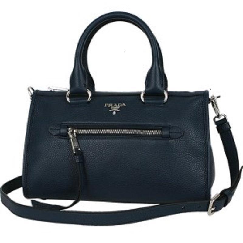 Prada Navy Blue Baltico Bauletto 