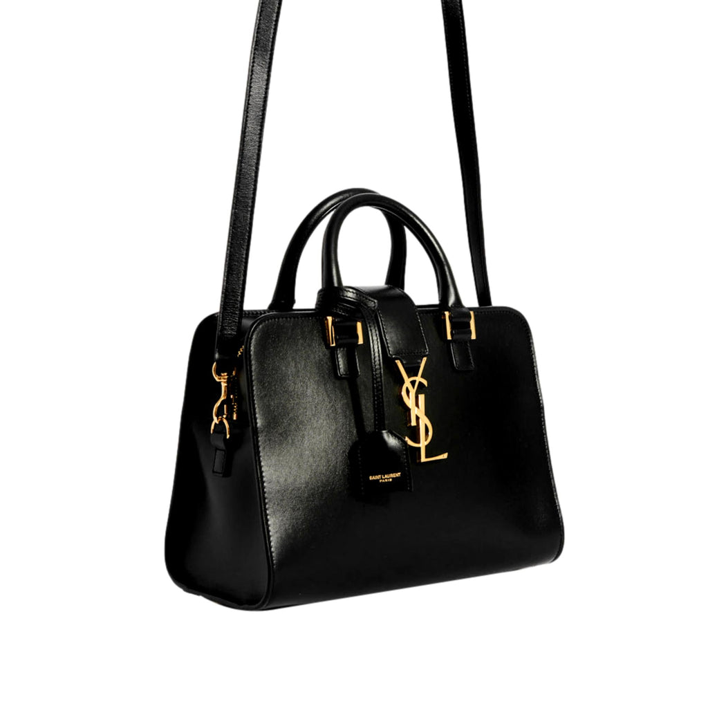 Saint Laurent Monogram Baby Cabas Black 568853 – Queen Bee of Beverly Hills