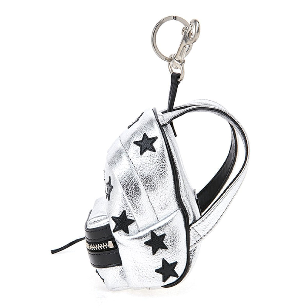 Saint Laurent Silver/Black Unisex Zip Backpack Key Chain Black Stars 4 ...