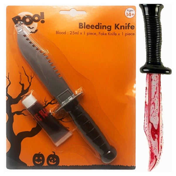 Scary Knife Fake Blood Halloween Decoration 1