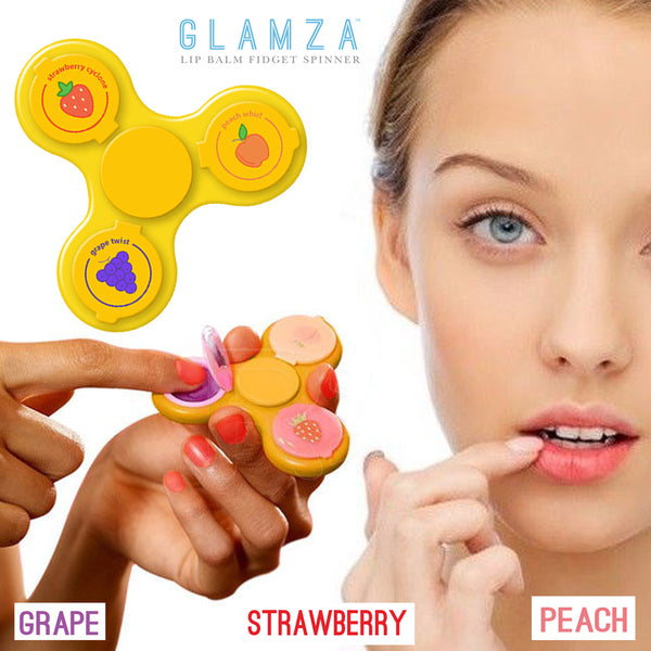 Glamza Lip Balm Gloss Spinner 3 Finger Fruit Flavoured 1