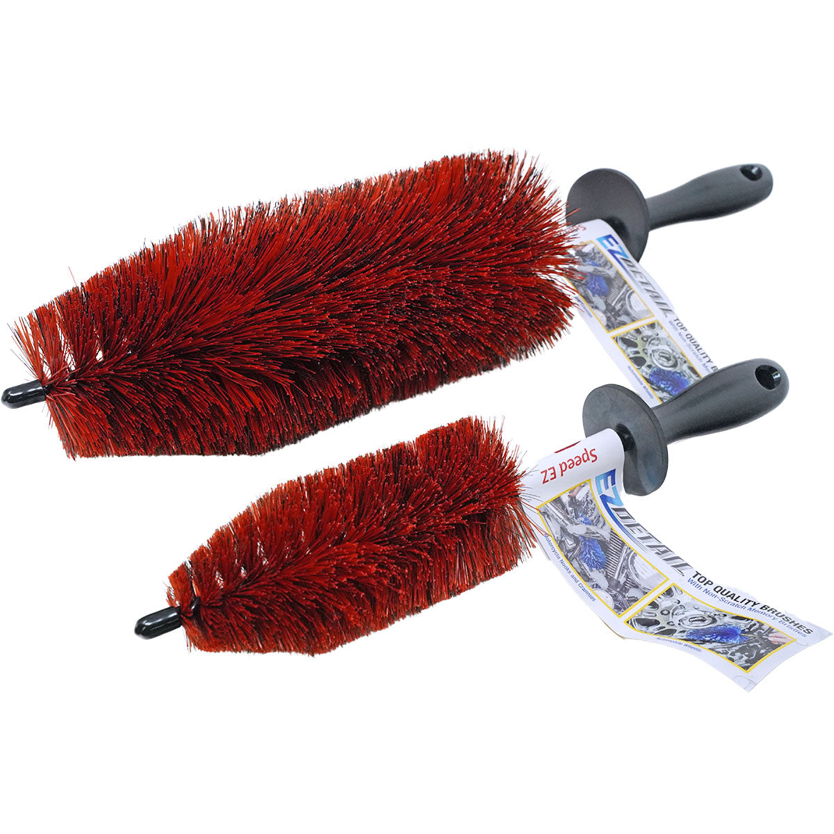 Wheel Brushes for Cleaning Wheels (4 Pro Pack)- 2X Soft Wheel Cleaning  Woolies Brush, Detailing Brush and Stiff Tire Brush, Scratch Free Durable  Car