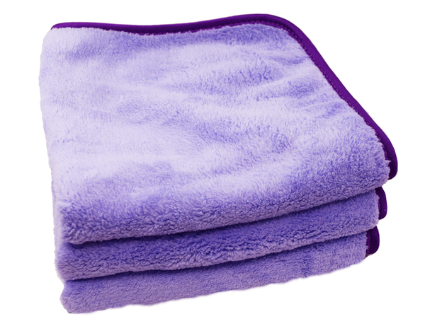 The Rag Company Minx Royale Coral Fleece 16 x 16 70/30 Microfiber Towel - Lavender