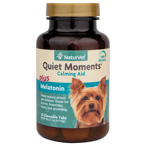 Naturvet Quiet Moments Calming Aid Plus Melatonin Tabs Hearty Pet