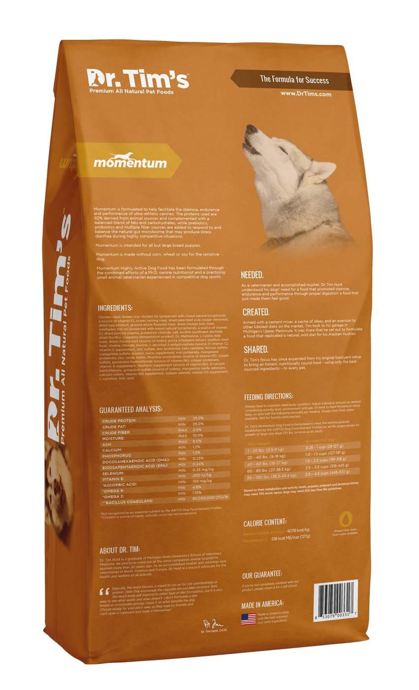 Dr. Tim's Momentum Formula Dog Food — Hearty Pet