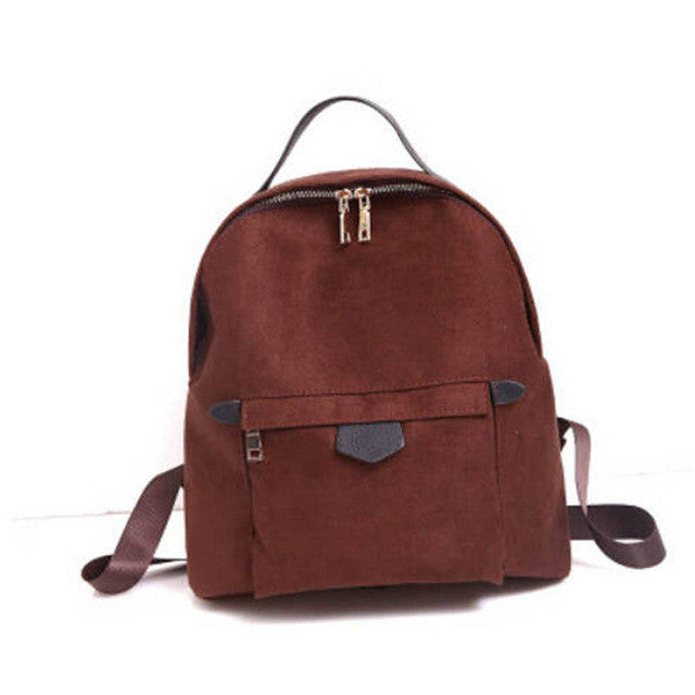 suede backpack women's