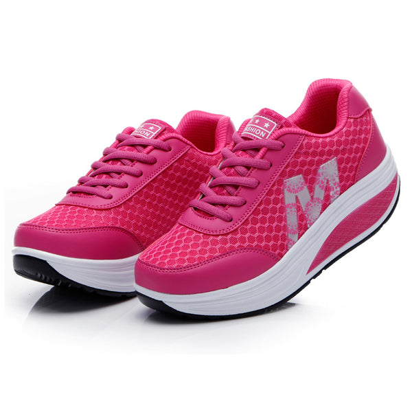 Slimming Shoes Women Summer Breathable Mesh Sports Shoes Female Fitnes ...