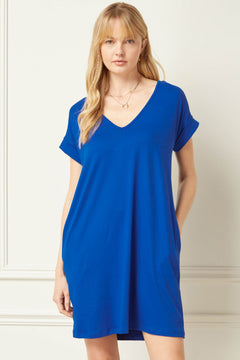 Royal Blue T Shirt Dress
