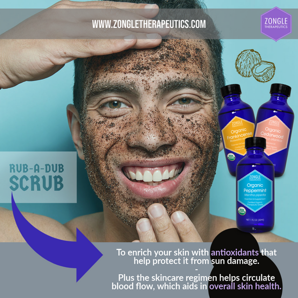 Facial Scrub For Men Using Essential Oils – Zongle Therapeutics