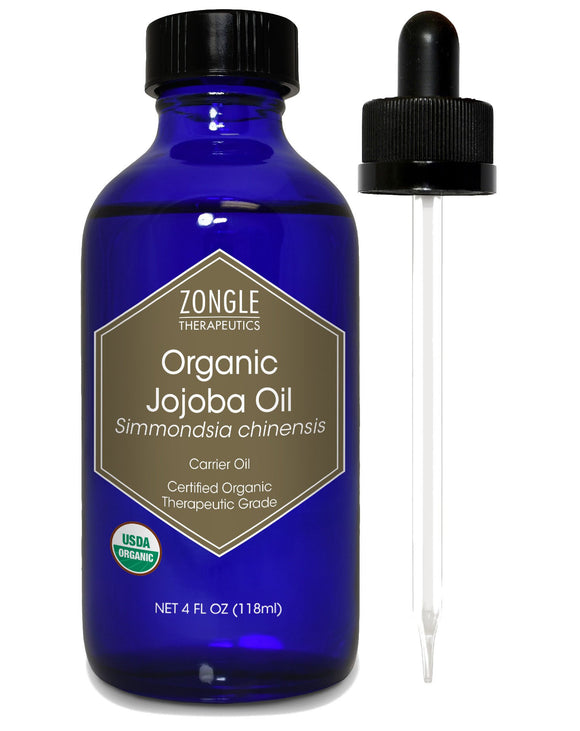 Zongle USDA Certified Organic Jojoba Oil, Golden, Simmondsia Chinensis, 4 oz