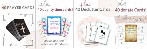 bundled lent cards - 40 days to a better you!