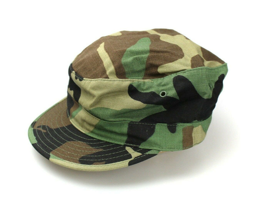 New USGI US Military BDU Woodland Camo Ripstop Patrol Cap – Mammoth Surplus