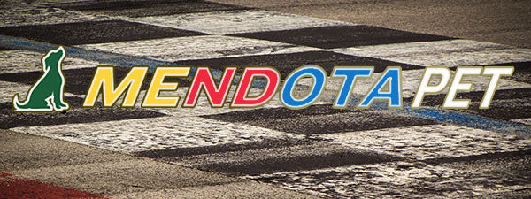 Mendota Pet Logo in race box lettering