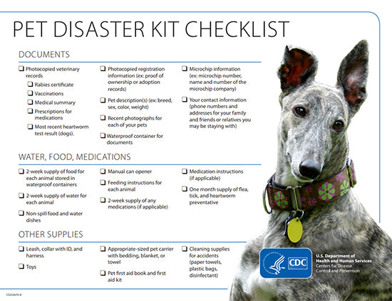 Pet Checklist in Disaster