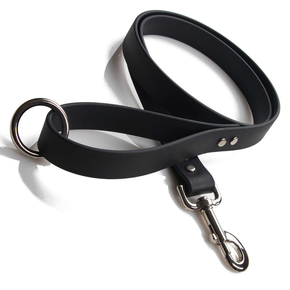 SoftFlex 1 Center Ring Black Hardware Dog Collar Custom Brass