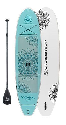 Yoga Mat Paddle Board Package with Full Length Yoga Deck Pad